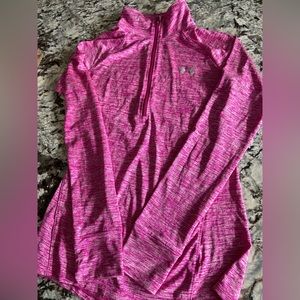 Under Armour Women's XS allseason gear-semi fitted 1/4 Zip Pullover Pink heather